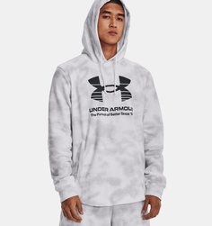 Толстовка Under Armour Ua Rival Terry Novelty Hd мужская 77-1377185, Gray-White, размер SM