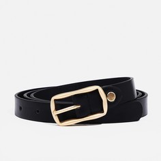 Ремень женский 9720488 черный, 110х1,8 см No Brand