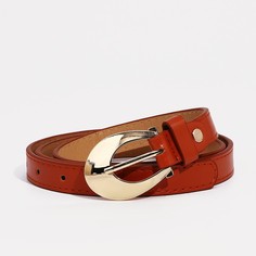 Ремень женский 9720472 оранжевый, 110х1,8 см No Brand