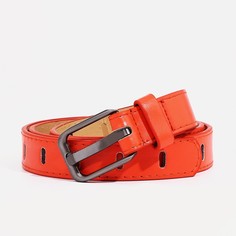 Ремень женский 9720511 оранжевый, 100х2,2 см No Brand