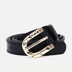 Ремень женский 9720512 черный, 110х2,2 см No Brand