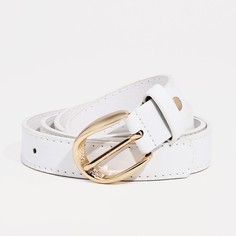 Ремень женский 9720519 белый, 110х2,2 см No Brand
