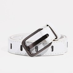 Ремень женский 9720507 белый, 100х2,2 см No Brand