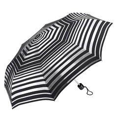 Зонт женский Fulton L354 черный/полосы