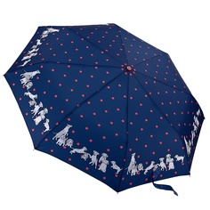 Зонт женский Fulton L354 синий/горох