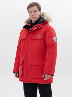 Пуховик мужской Великоросс Наша Аляска красный 48 RU