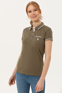 Футболка женская U.S. POLO Assn. G082GL0110GLORIA21 хаки XS