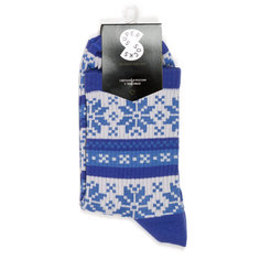 Носки унисекс Super Socks Узоры голубые 35-40
