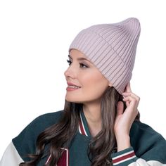 Шапка бини женская Landre ВЕНДИ 50 пыльная роза, one size