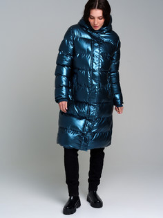 Пальто женское PlayToday 32326013 синее XL