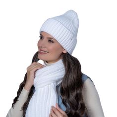 Шапка женская Landre РАМОНА 01 белая, one size