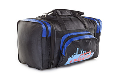 Дорожная сумка унисекс Bags-Packs Д-2015 черная/синяя 47/60х22х26 см