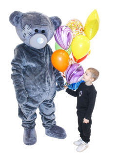 Ростовая кукла унисекс Мишка Mascot Costume Brus серая 44-52 RU