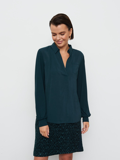 Блуза Gerry Weber для женщин, размер 38, 170085-44044-50939-38, тёмно-зелёная