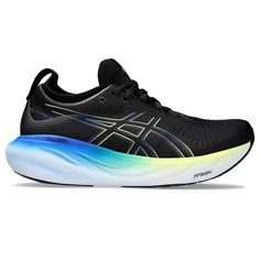 Asics GEL-NIMBUS 25 BLACK/GLOW YELLOW Кроссовки беговые Черный/Желтый/Синий 43