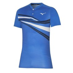 Mizuno SHADOW POLO Поло теннисное Голубой/Белый/Серый L
