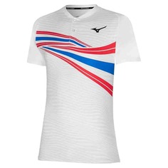 Mizuno SHADOW POLO Поло теннисное Белый/Синий/Красный S