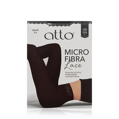 Колготки женские Atto Microfibra Lace черные 2