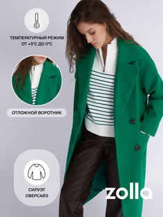 Пальто женское Zolla 0233358570247000 зеленое M