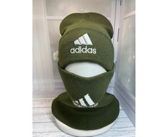 Комплект (шапка+снуд) мужской Adidas Е:520 хаки