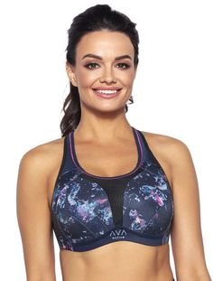 Бюстгальтер женский AVA Dina U Maxi active синий 90G