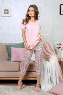 Пижама женская Виолетта Млечный путь-3 розовая 42 RU