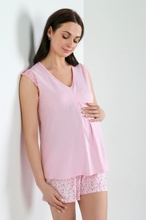 Пижама женская Виолетта Мамочка-7 розовая 52 RU
