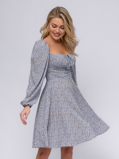 Платье женское 1001dress 102689 голубое 42 RU