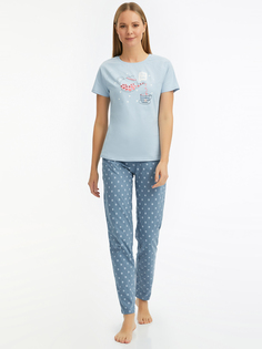 Комплект домашний женский oodji 56002200-19 синий S