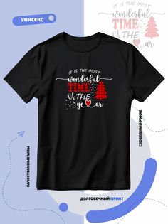 Футболка унисекс Smail-p 1000027 черная 7XL