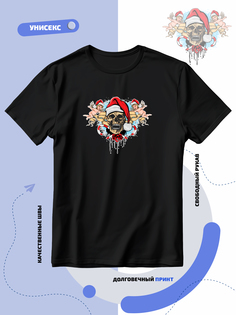 Футболка унисекс Smail-p 1000019 черная 6XL