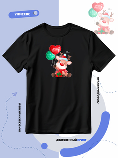 Футболка унисекс Smail-p 1000022 черная 6XL