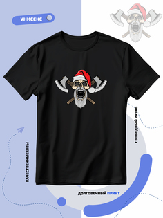 Футболка унисекс Smail-p 1000018 черная 5XL