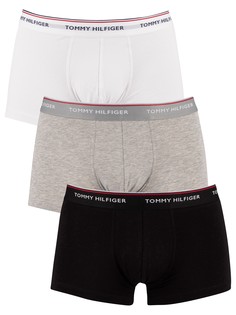 Комплект трусов мужских Tommy Hilfiger 1U87903841 черных, белых, серых XL