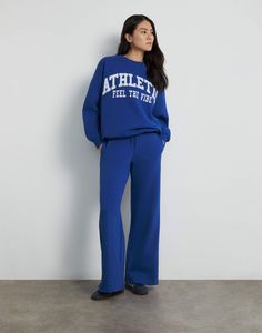Спортивные брюки женские Gloria Jeans GAC021416 синие L/170 (48-50)