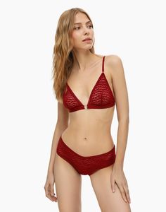 Трусы женские Gloria Jeans GUW008779 бордовые M (44)