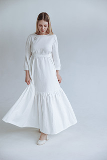 Платье женское Kinfolk Clothes ампир белое S