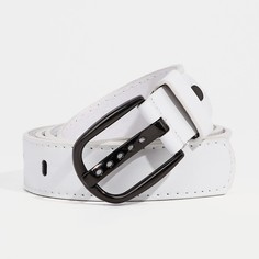 Ремень женский 9720646 белый, 110х2,8 см No Brand