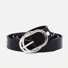 Ремень женский 9720591 черный, 110х2,4 см No Brand