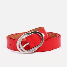 Ремень женский 9720596 красный, 110х2,4 см No Brand