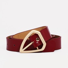 Ремень женский 9720631 бордовый, 100х2,8 см No Brand