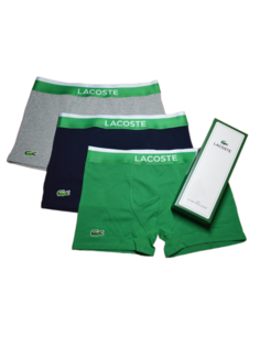 Комплект трусов мужских Lacoste LA-T-001(G/G/DB) разноцветных XL, 3 шт.