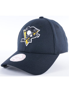 Бейсболка унисекс Mitchell&Ness Low Pro Snapback Pittsburgh Penguins черная, one size