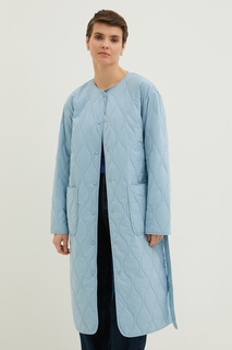 Пальто женское Finn Flare BAS-100118 голубое XS