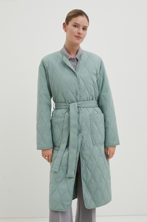 Пальто женское Finn Flare BAS-100118 зеленое XL