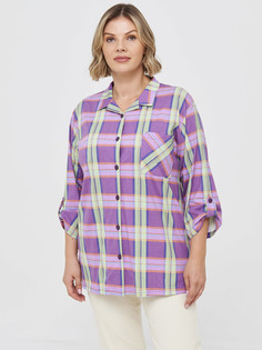 Рубашка женская КАЛЯЕВ 68984 фиолетовая 50 RU