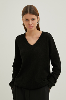 Пуловер женский Finn Flare BAS-10152 черный L
