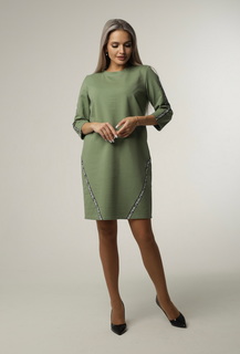 Платье женское Elenatex П-150 зеленое 46 RU