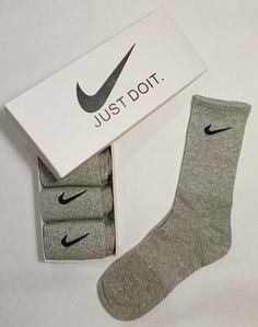 Комплект носков унисекс Nike big серых one size, 5 пар