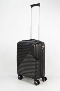 Чемодан унисекс Sweetbags Диагональные линии черный, 54x35x20 см